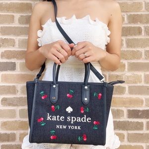 Kate Spade Tote Crossbody Denim Blue Multi